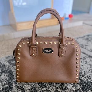 Michael Kors studded tan purse